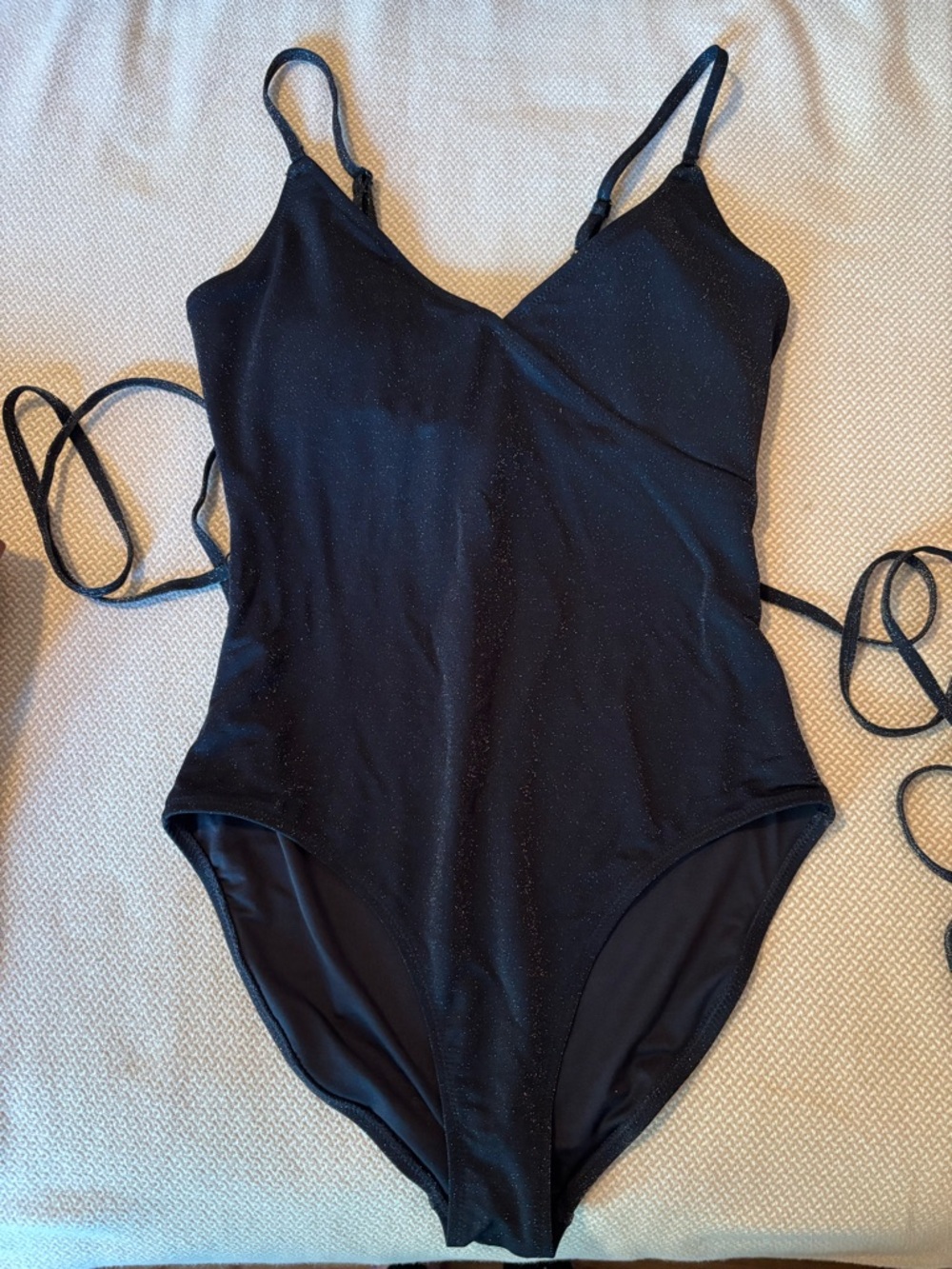 Old Navy Black One-Piece Swimsuit with Sparkle Size M